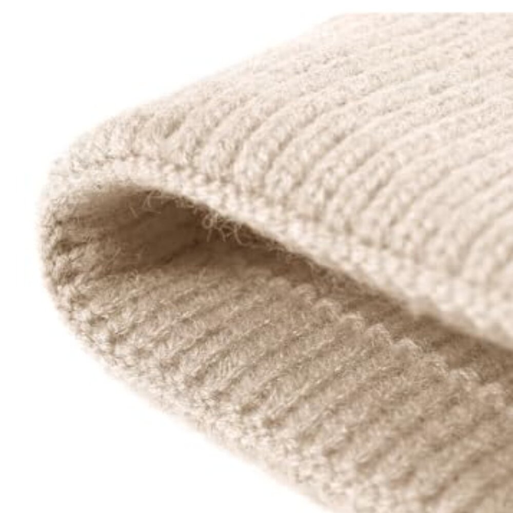 Unisex Rib Knit Cuffed Beanie Hat 2 Pack Winter Warm Minimal Chic - Picture 4 of 5